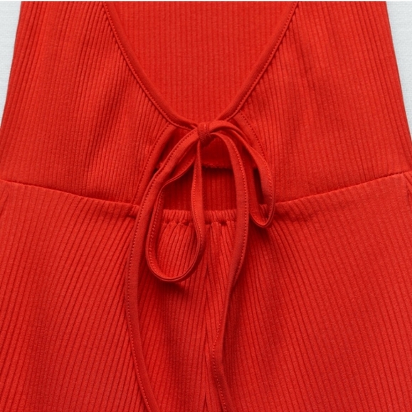 Short Halter Jumpsuit Red Zara - Picture 4 of 7